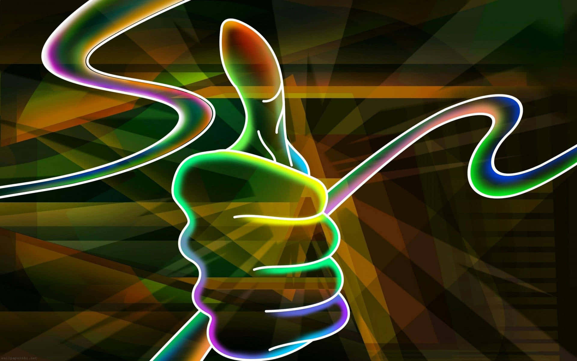 Abstract Thumbs Up Art Background