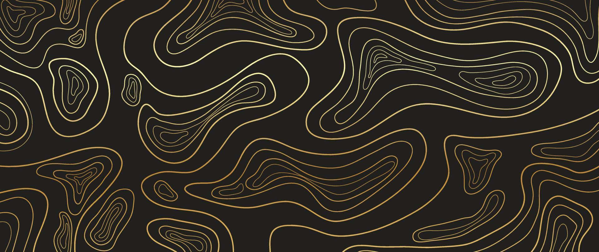 Abstract Topographic Lines Vector Background