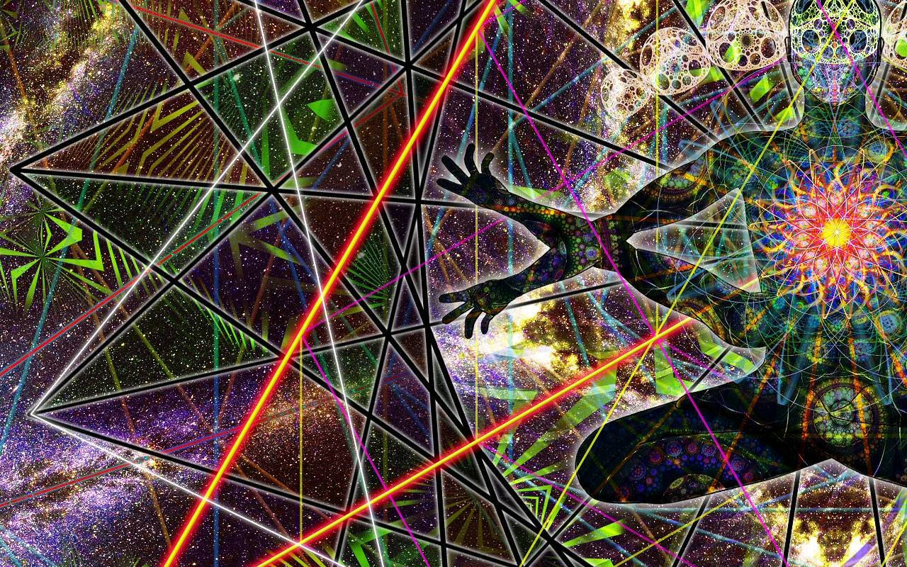 Abstract Trippy Lines Background