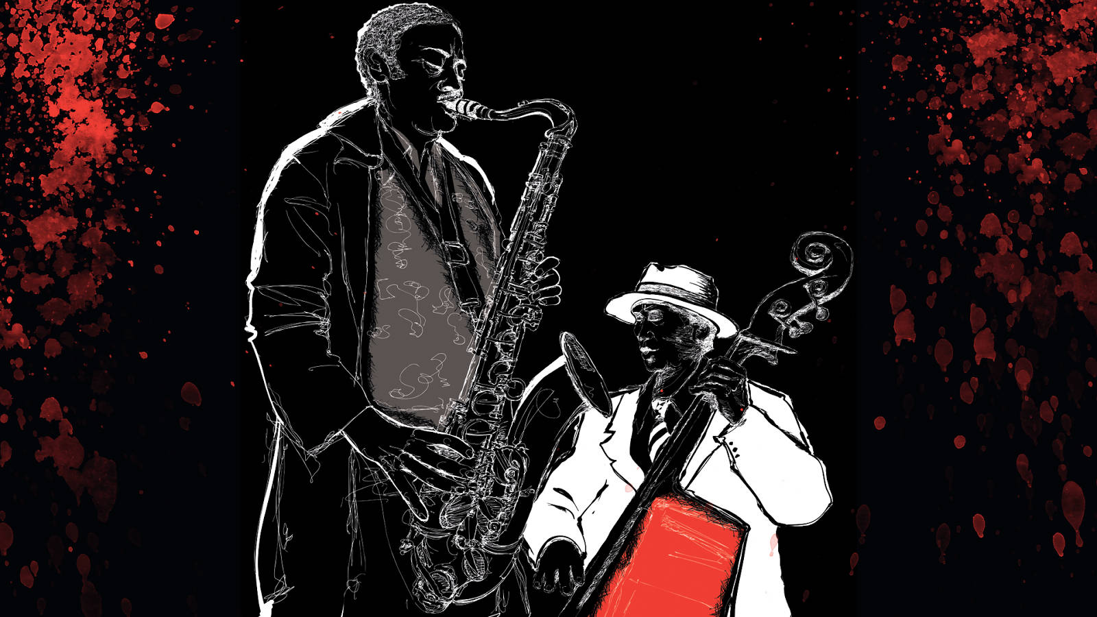 Abstract Two Man Jazz Background