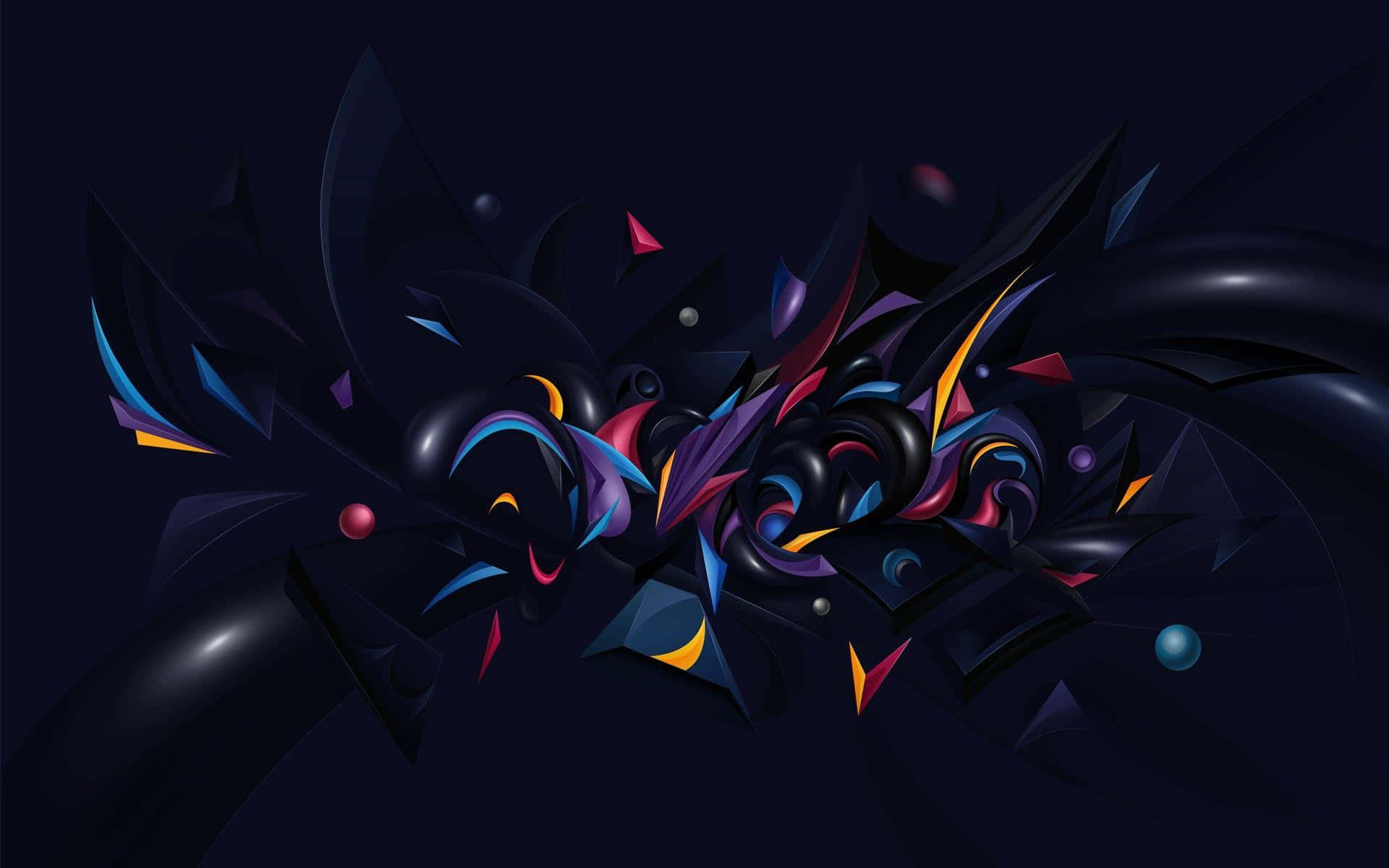 Abstract3 D Art Dark Background