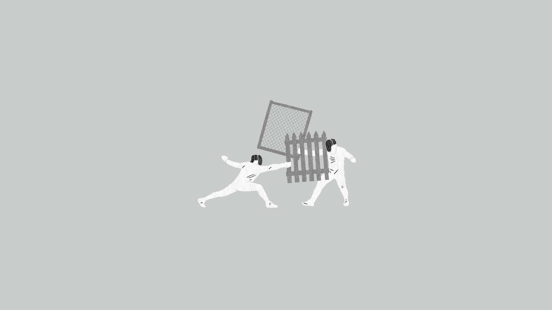 Absurd Minimalist Fencing Background