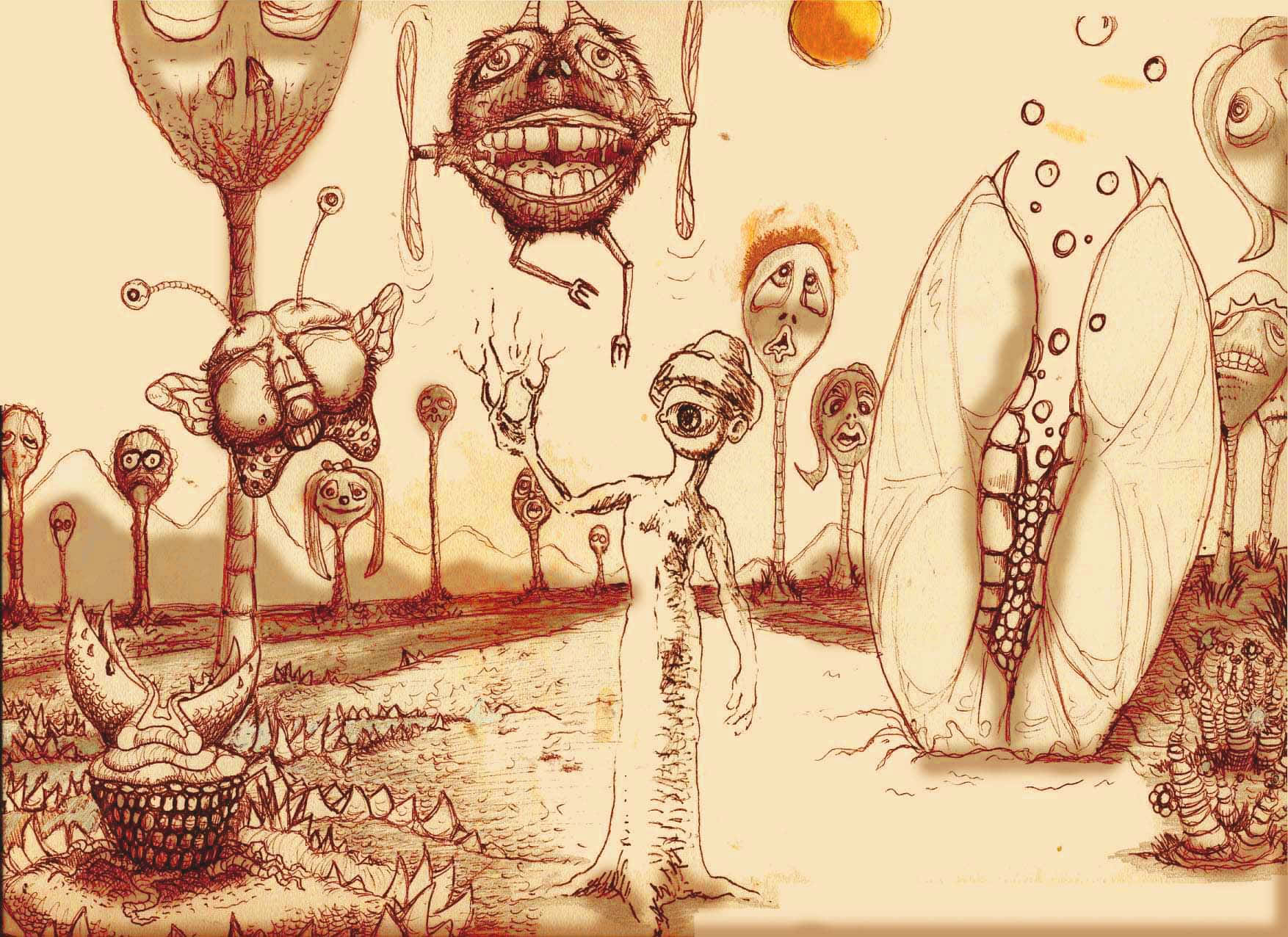 Absurd Monsters And Creatures Background