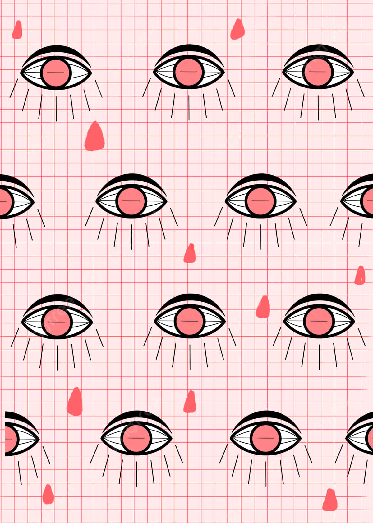 Absurd Pink Eye Art Background