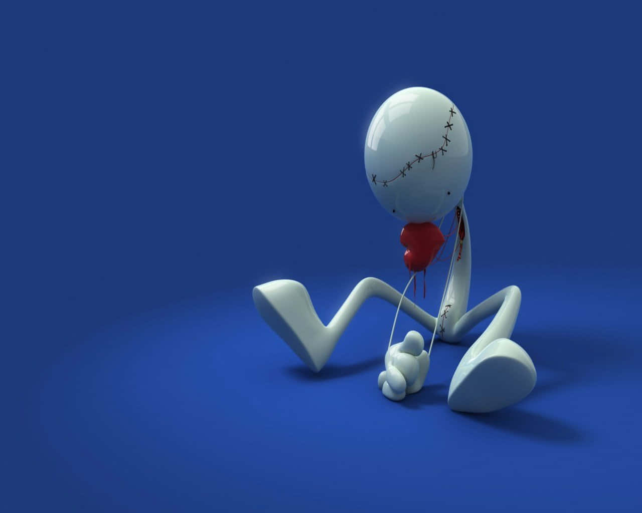 Absurd White Ball Art Background