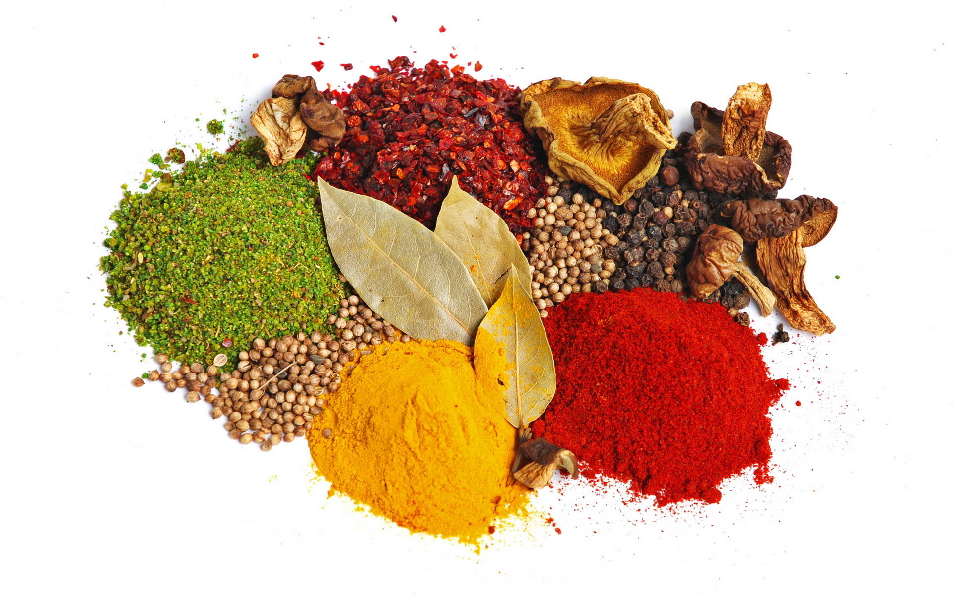 Abundance Of Whole Dried Spices And Herbs