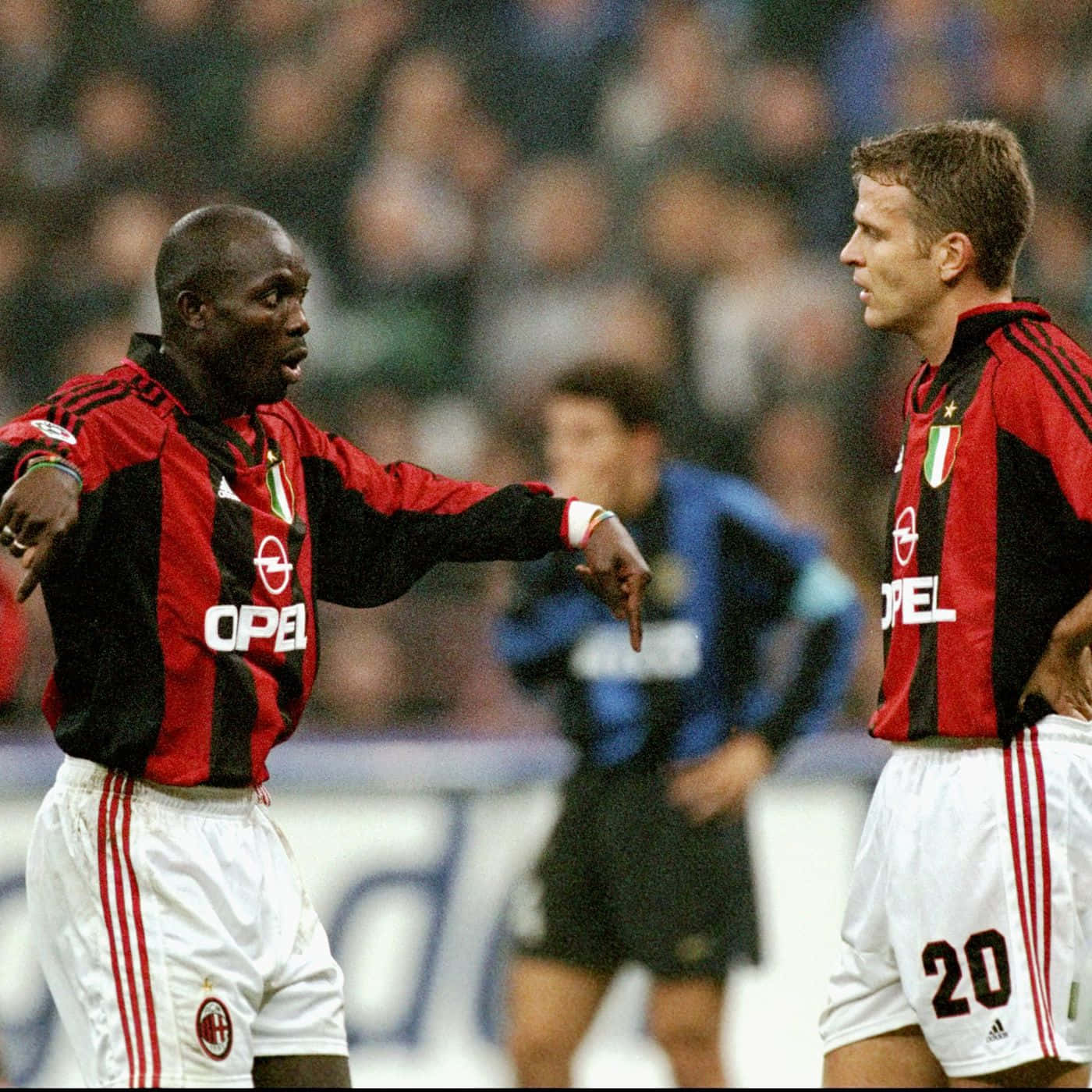 Ac Milan George Weah And Oliver Bierhoff Background