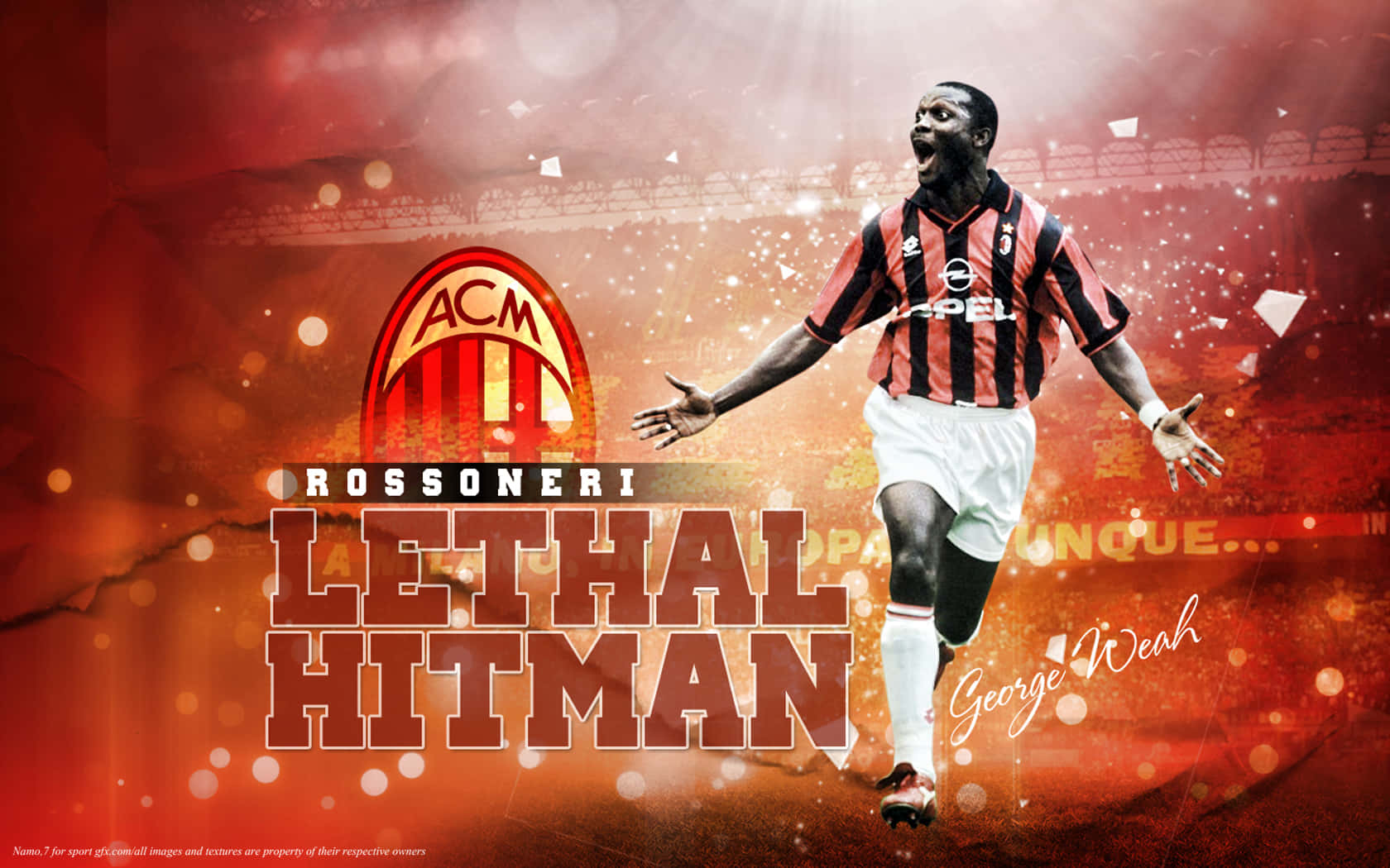 Ac Milan George Weah Lethal Hitman Poster Background