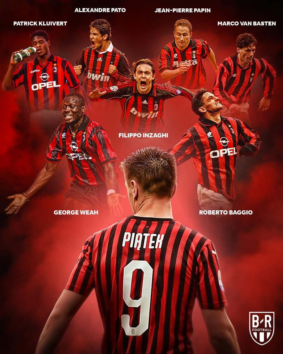 Ac Milan George Weah Team Poster Background