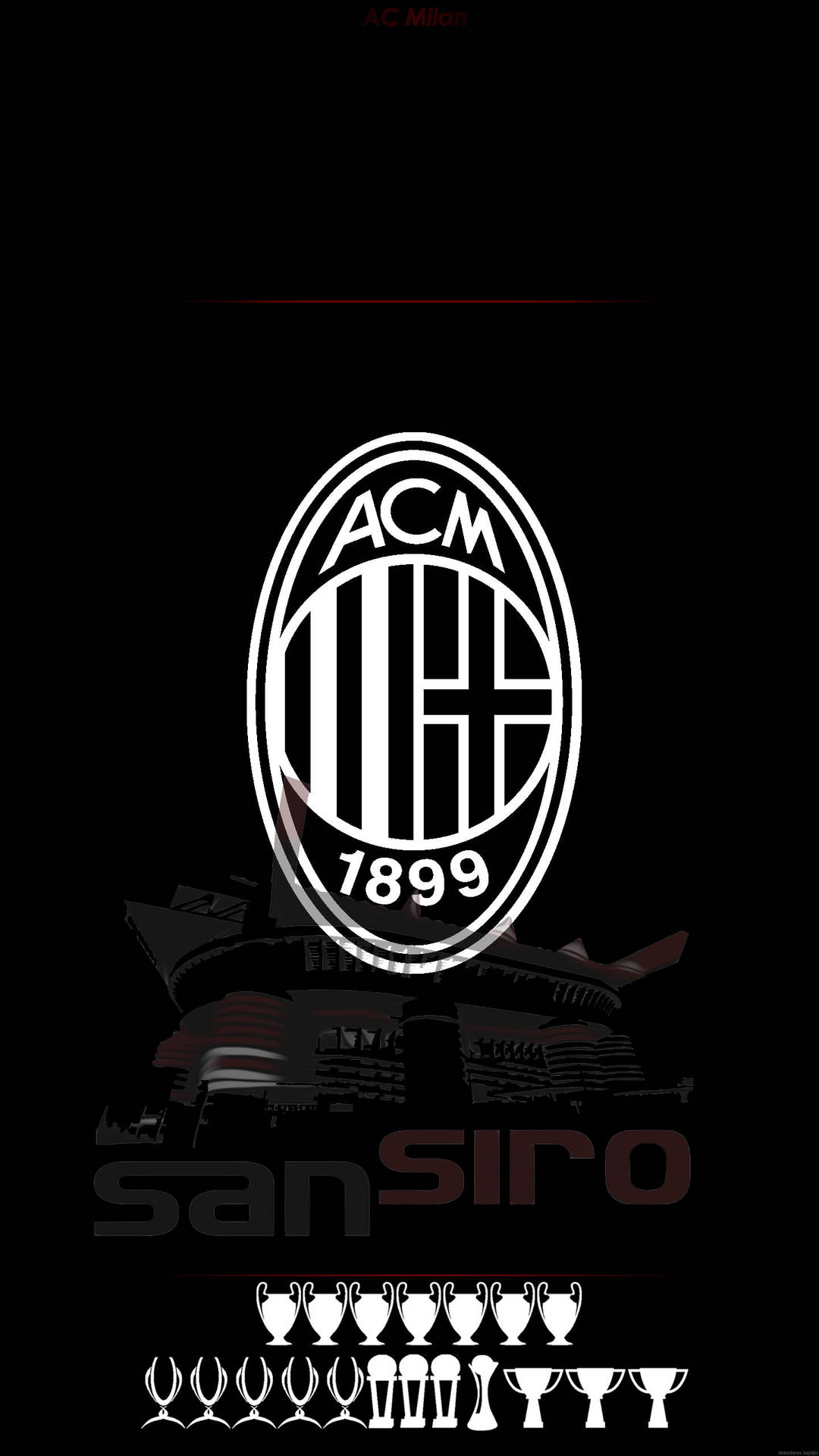 Ac Milan Trophies Background