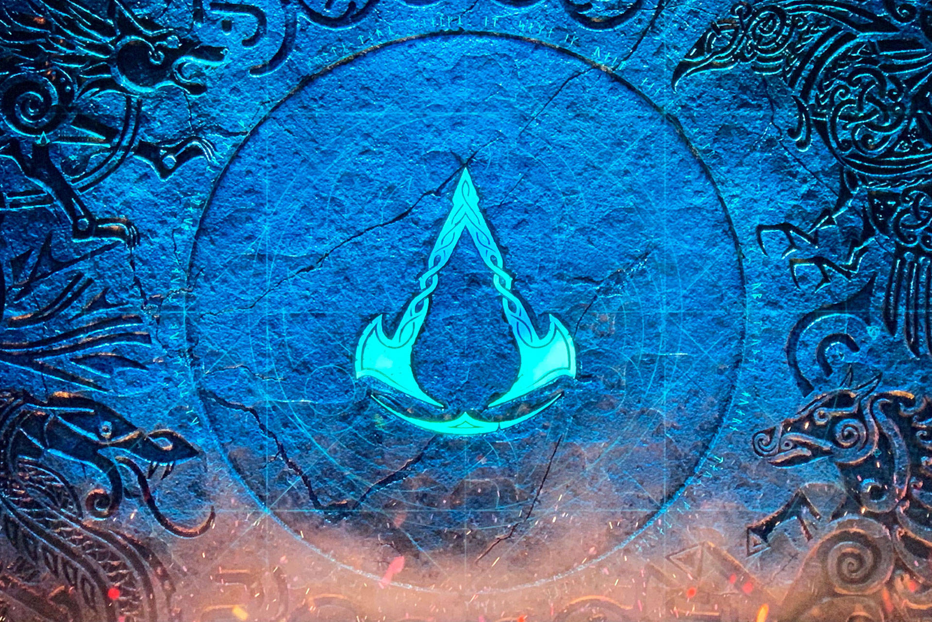 Ac Valhalla Runic Logo Background