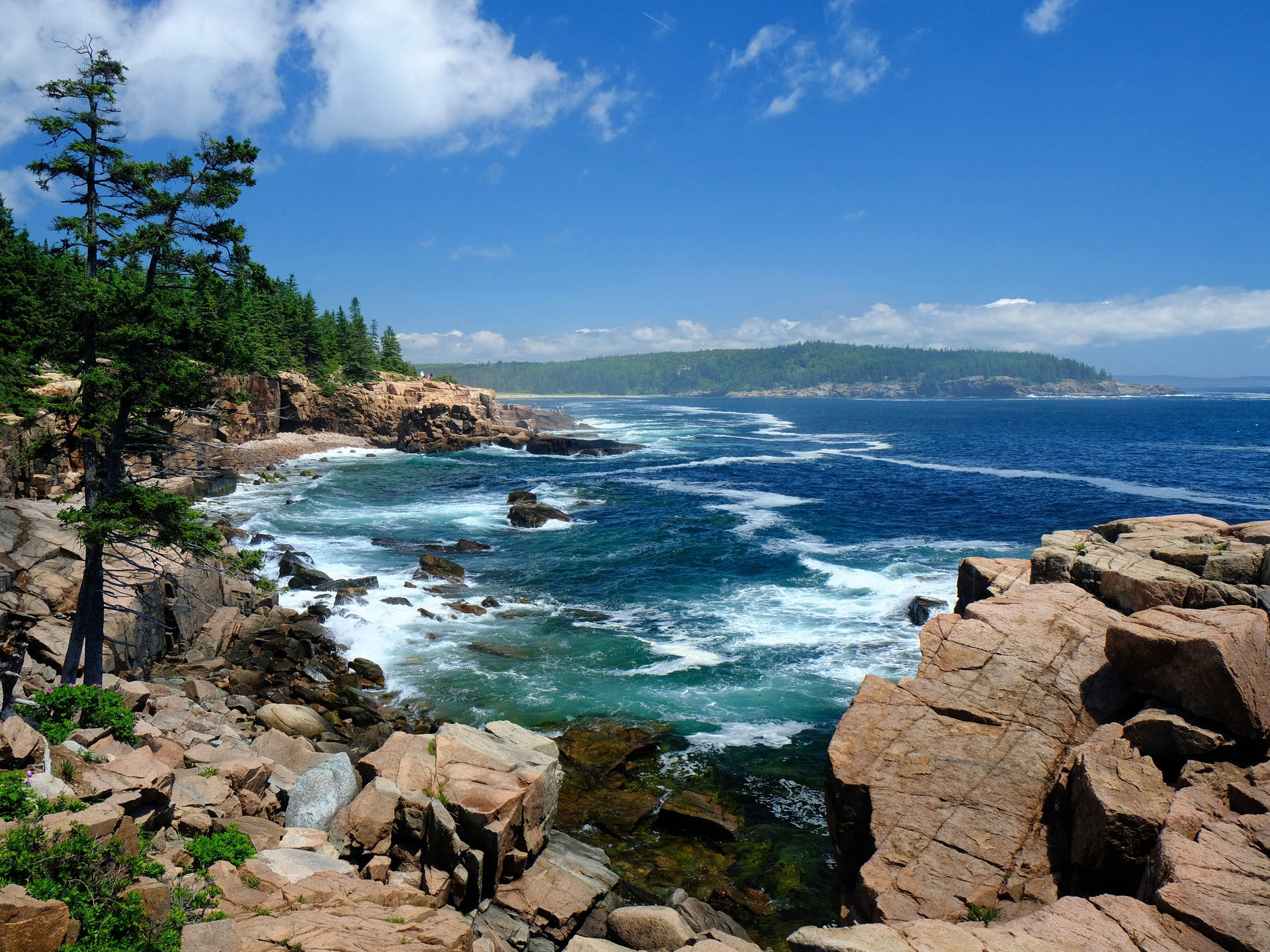 Acadia National Park Clear Blue Sea Background