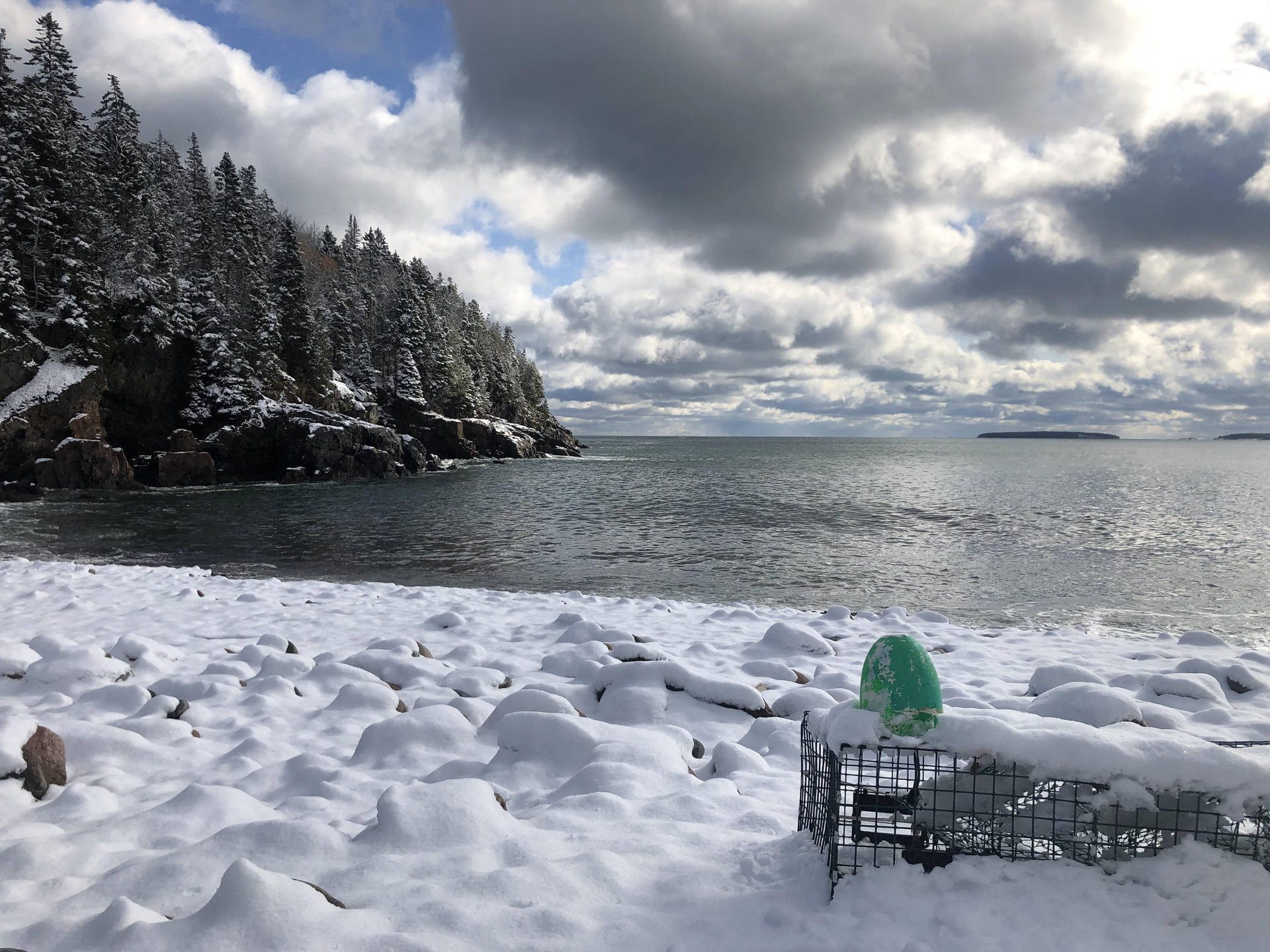 Acadia National Park Little Hunters Beach Background