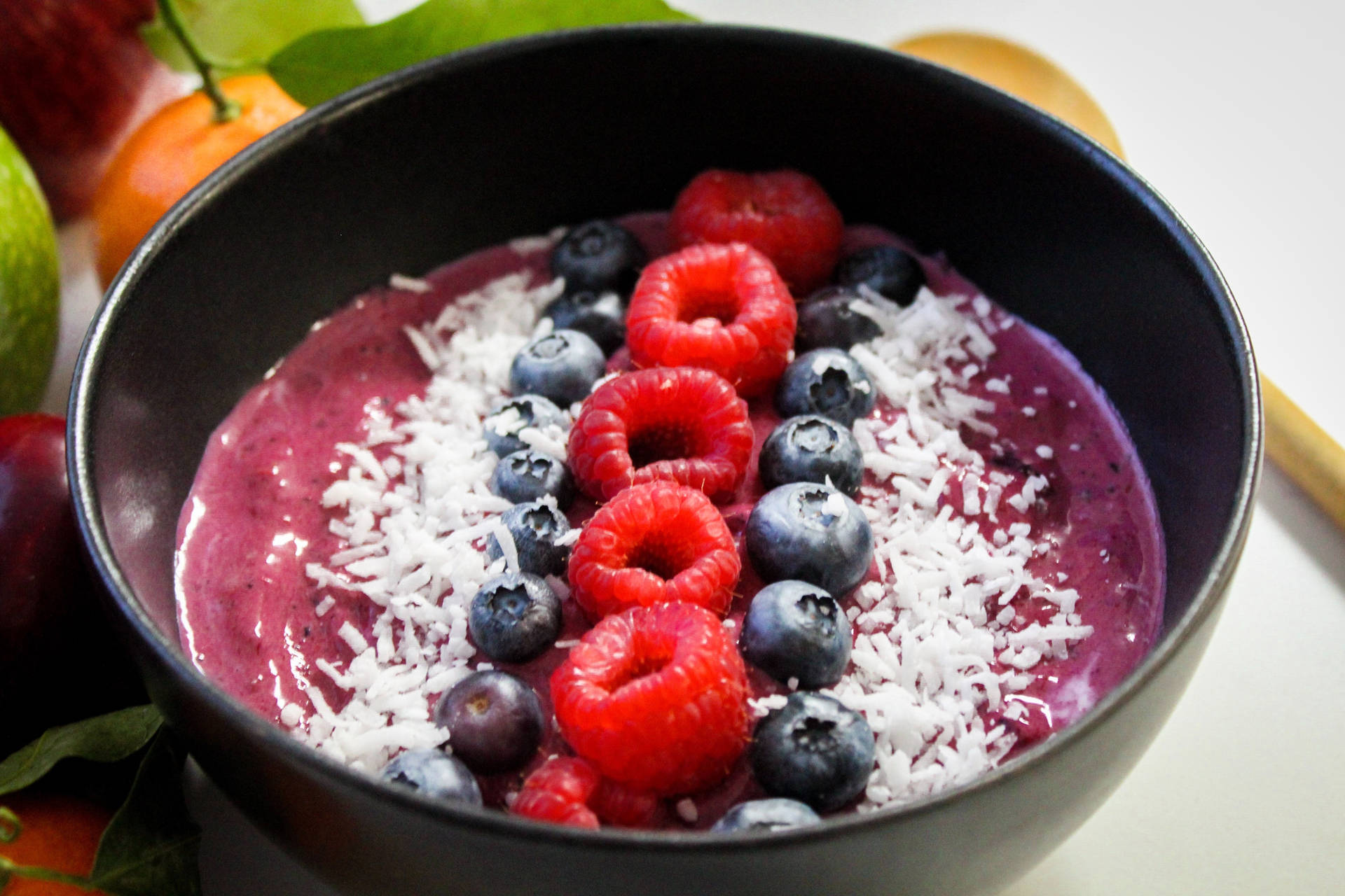 Acai Berry Fruit Bowl Close Up