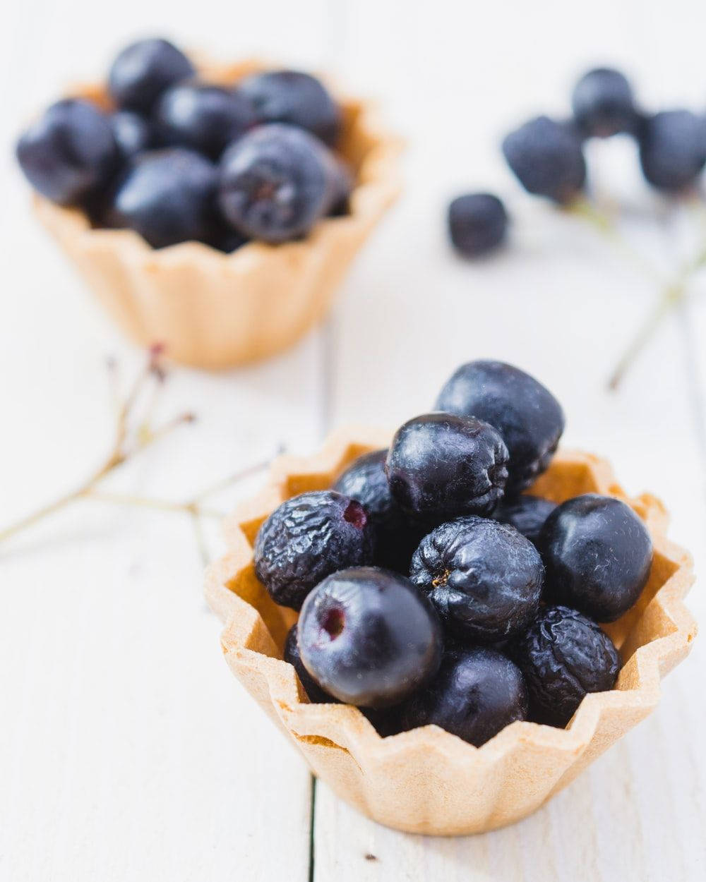 Acai Berry Fruits Muffin Still Background