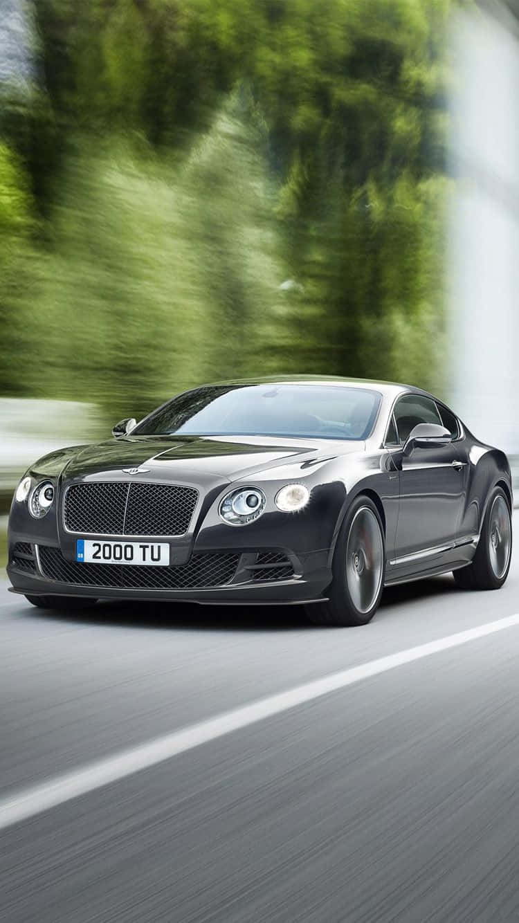 Accelerating Black Bentley Iphone Background