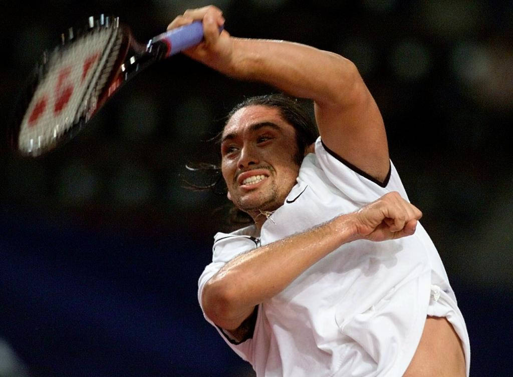 Acclaimed Tennis Player Marcelo Rios In Action