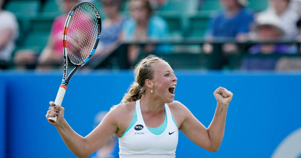 Accomplished Tennis Sensation Anett Kontaveit Basking In The Glow Of Success Background