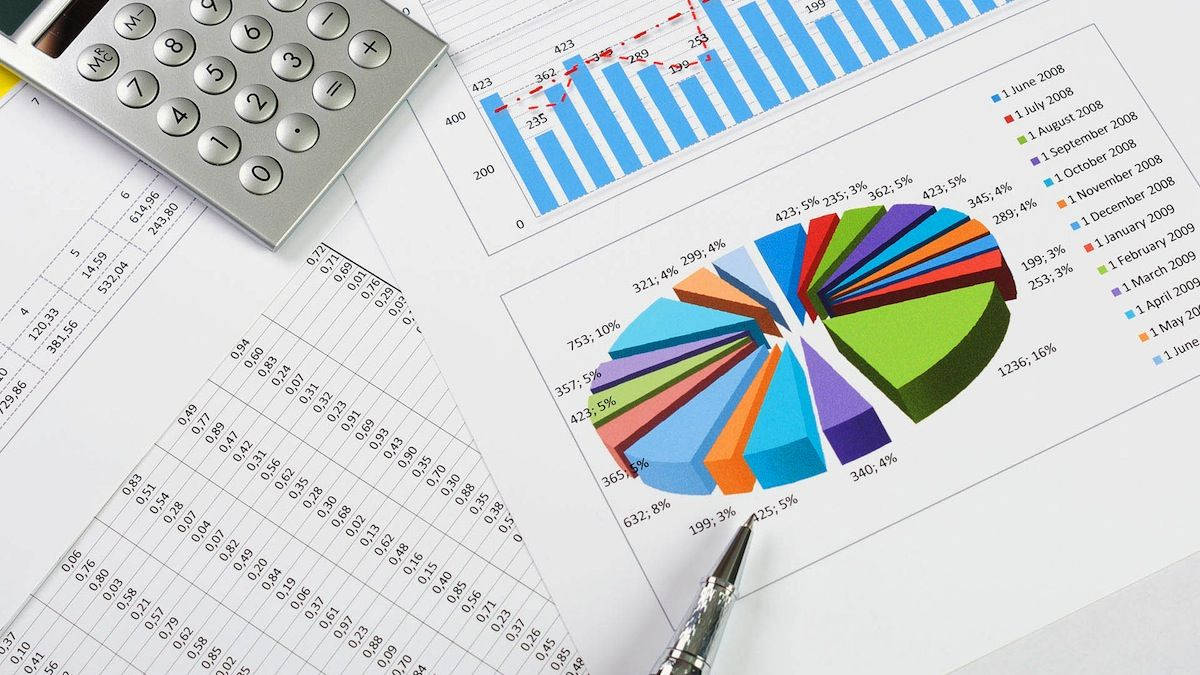 Accounting Pie Graph Background