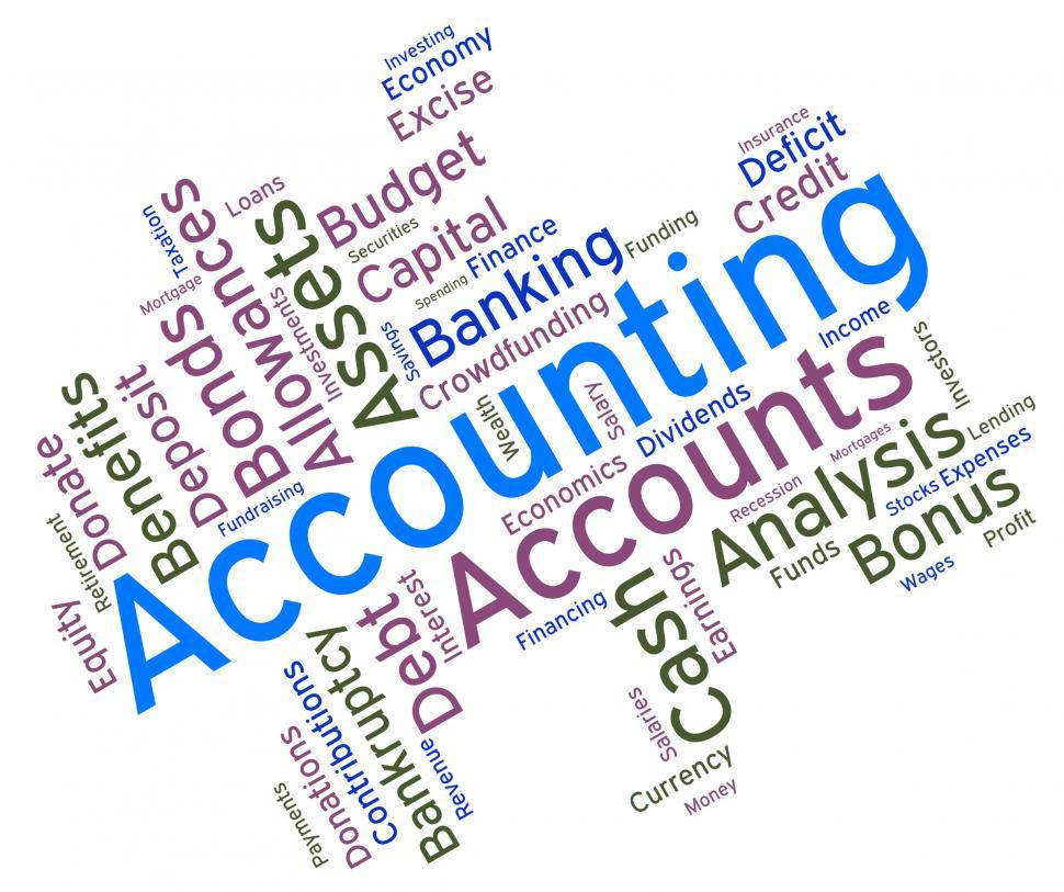 Accounting Typography Art Background