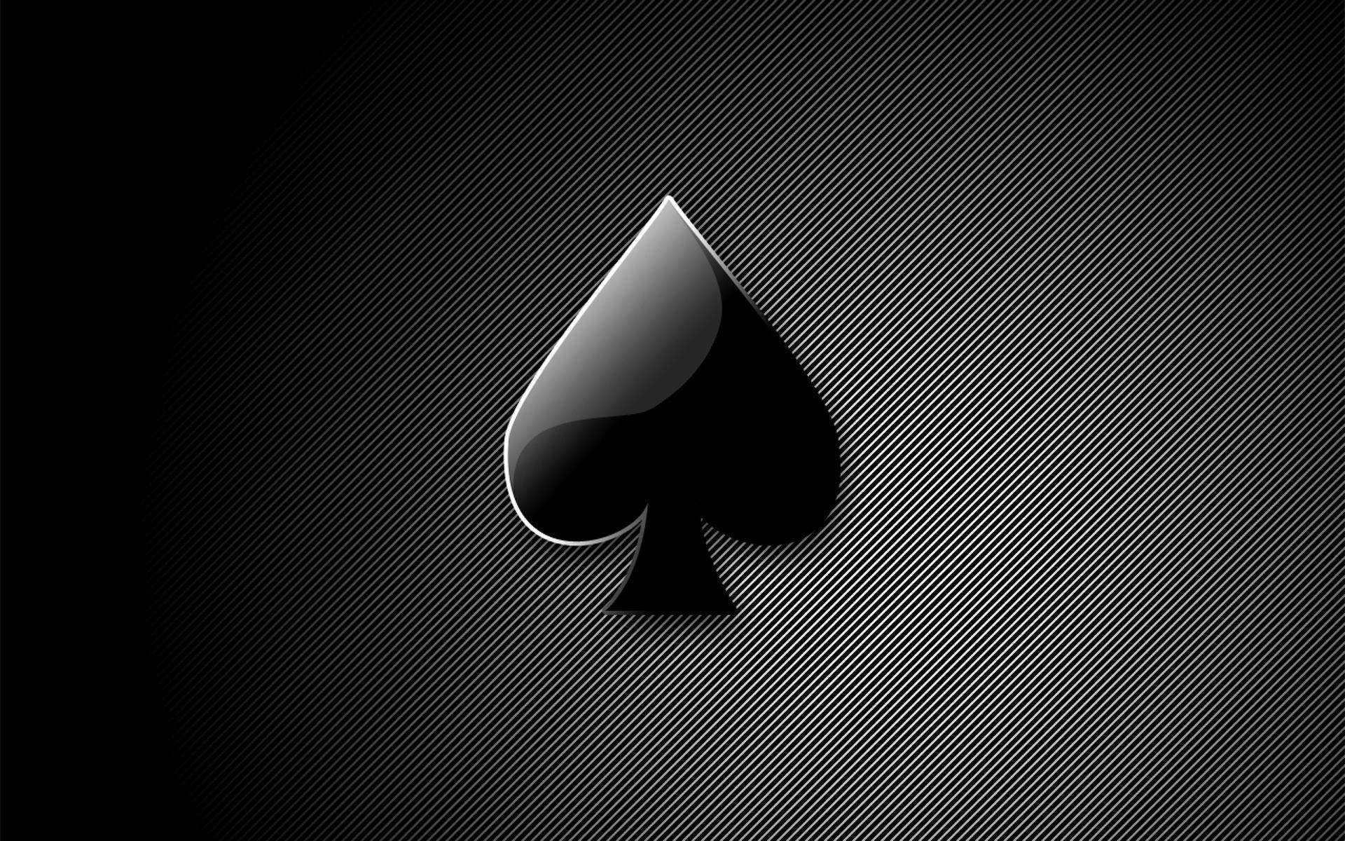 Ace Card 3d Art Black Spade Background