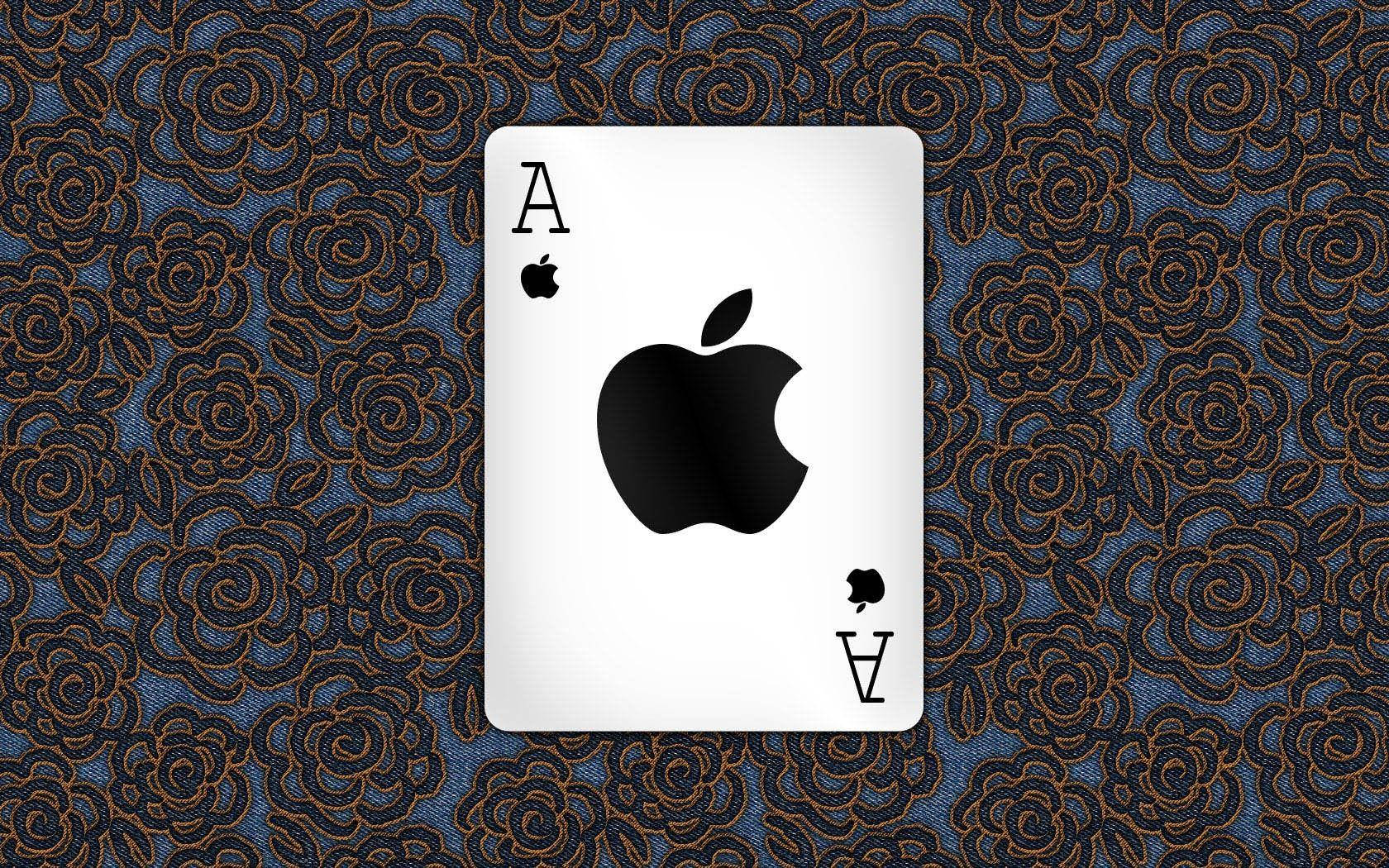 Ace Card Apple Logo Art Desktop