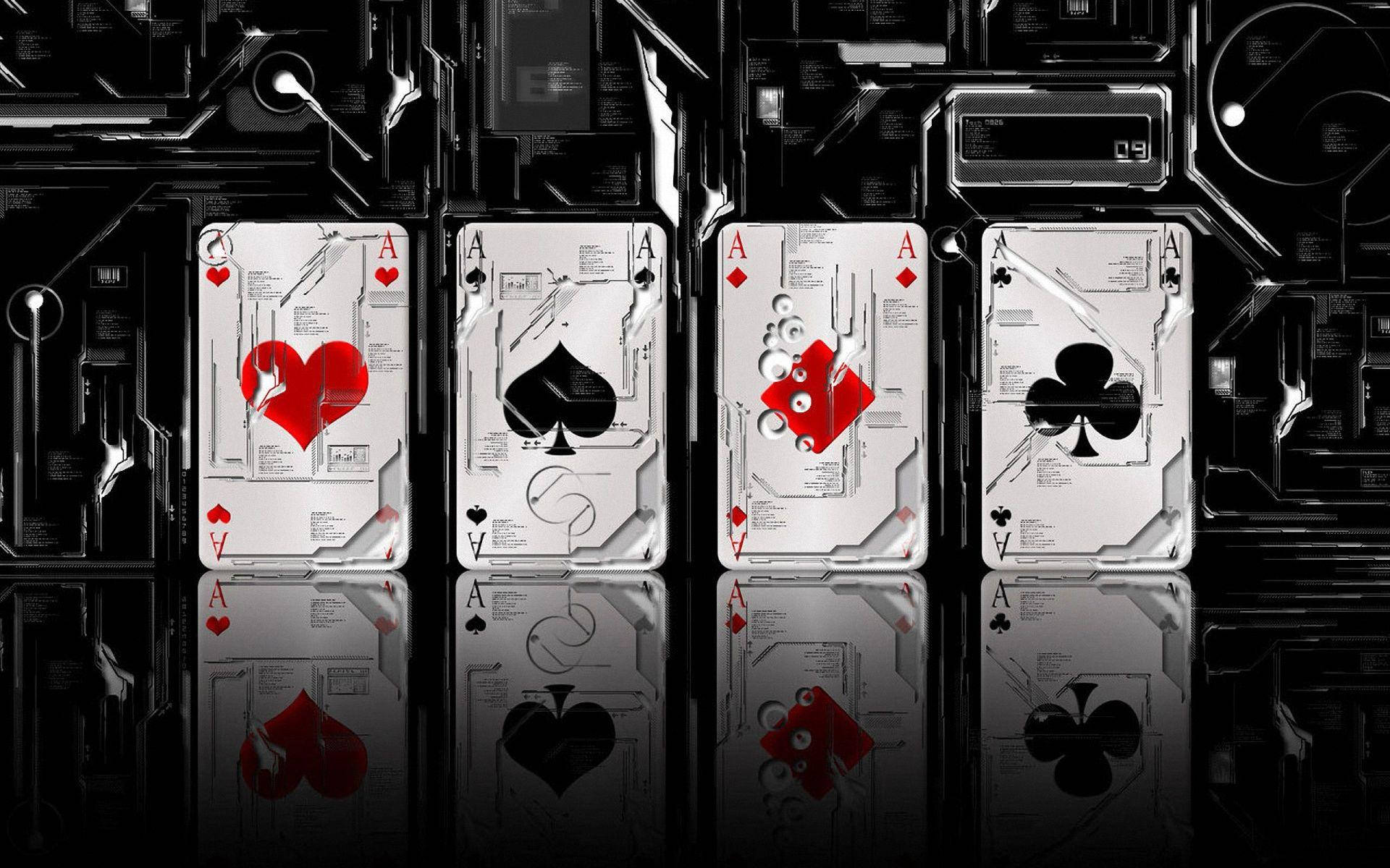 Ace Card Full Deck Glossy Desgin Desktop Background