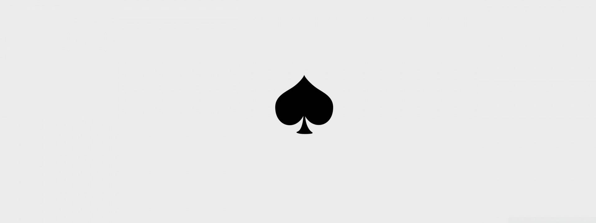 Ace Card Minimalist Black Spade Desktop Background