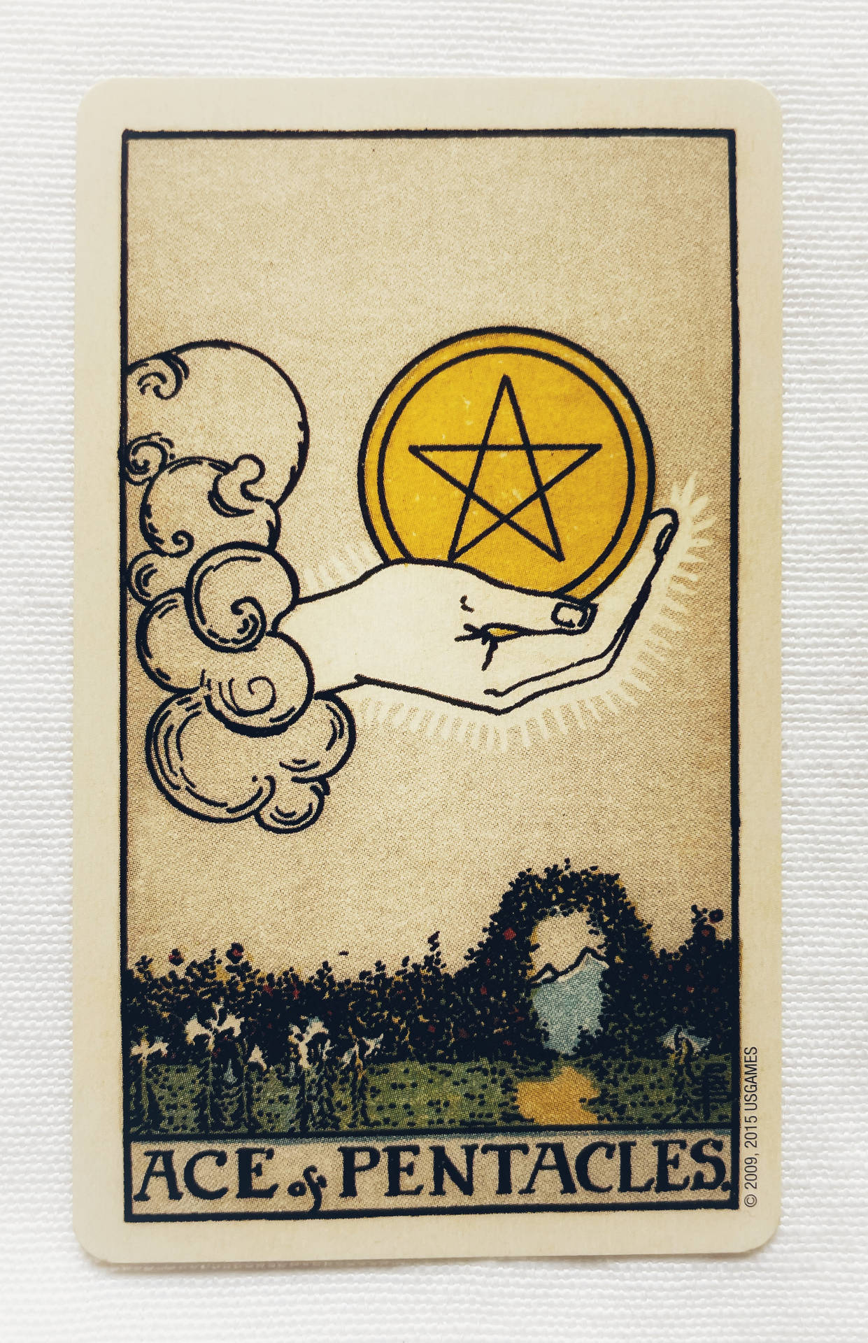 Ace Of Pentacles Tarot Card Background