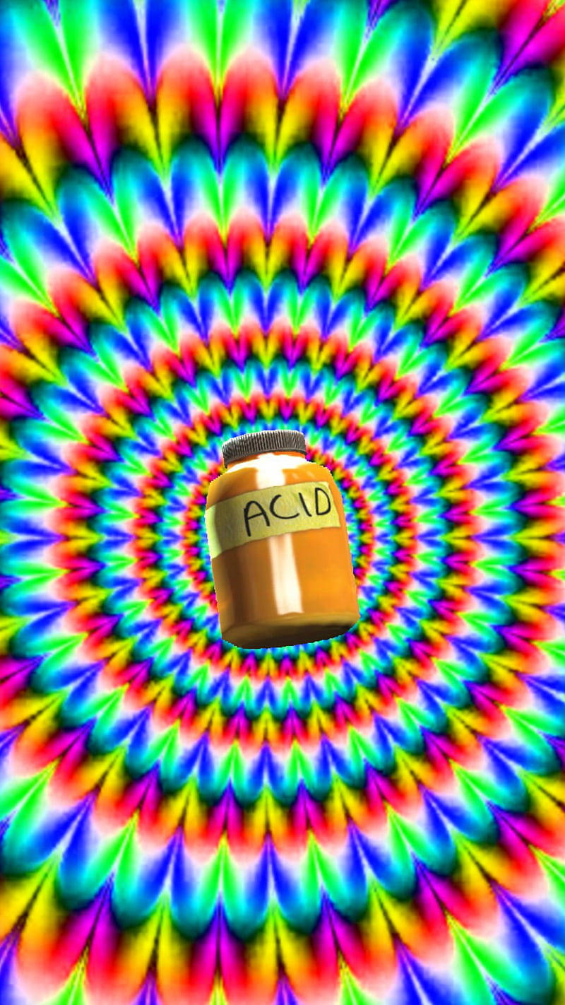 Acid Kaleidoscope Trippy Aesthetic Background