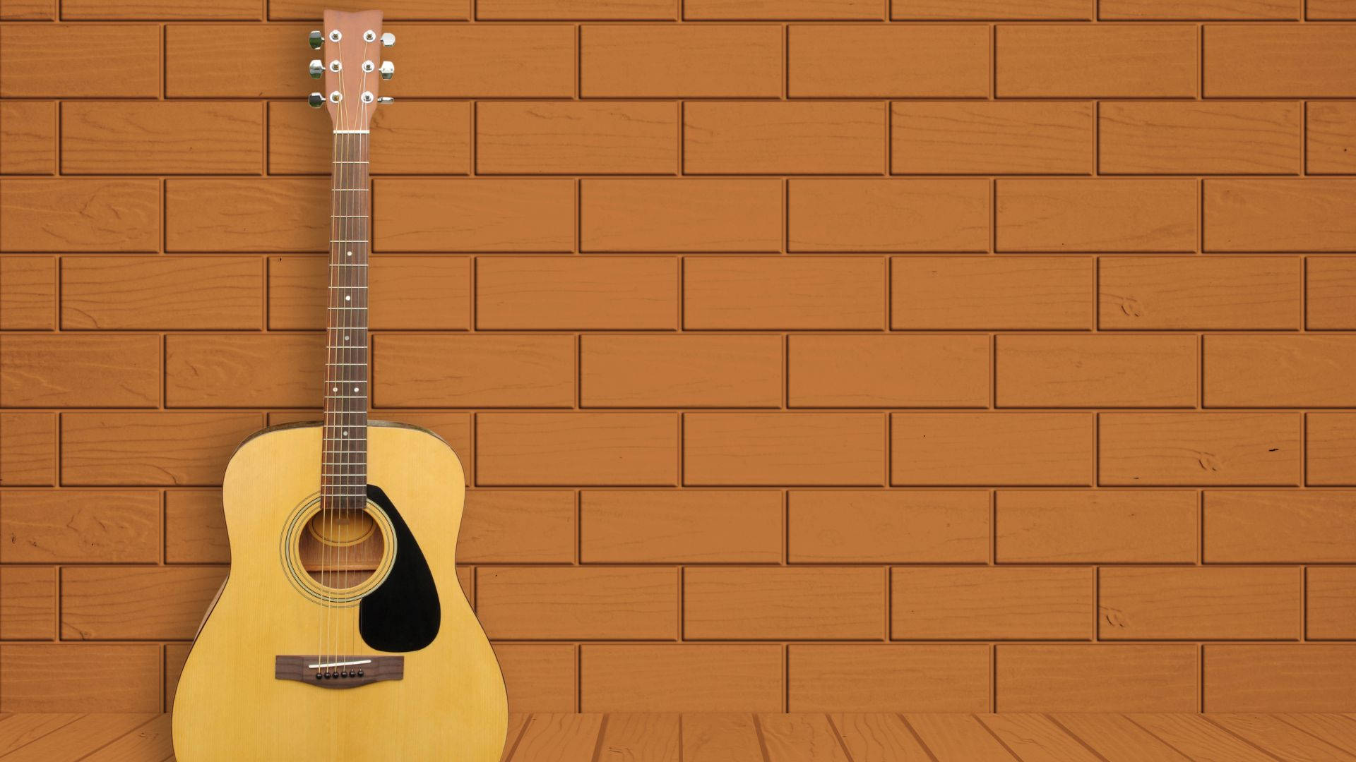 Acoustic Guitar Brown Bricks