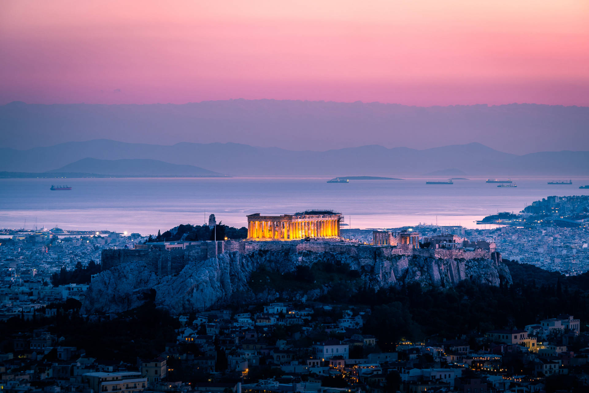 Acropolis In Athens, Greece Background