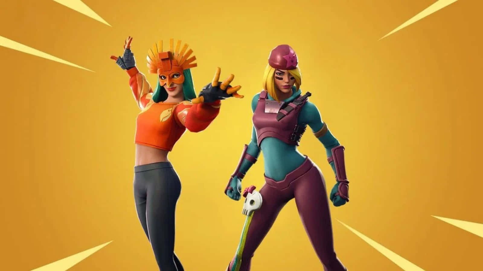 Action-packed Fortnite Skins Battle Royale Wallpaper Background