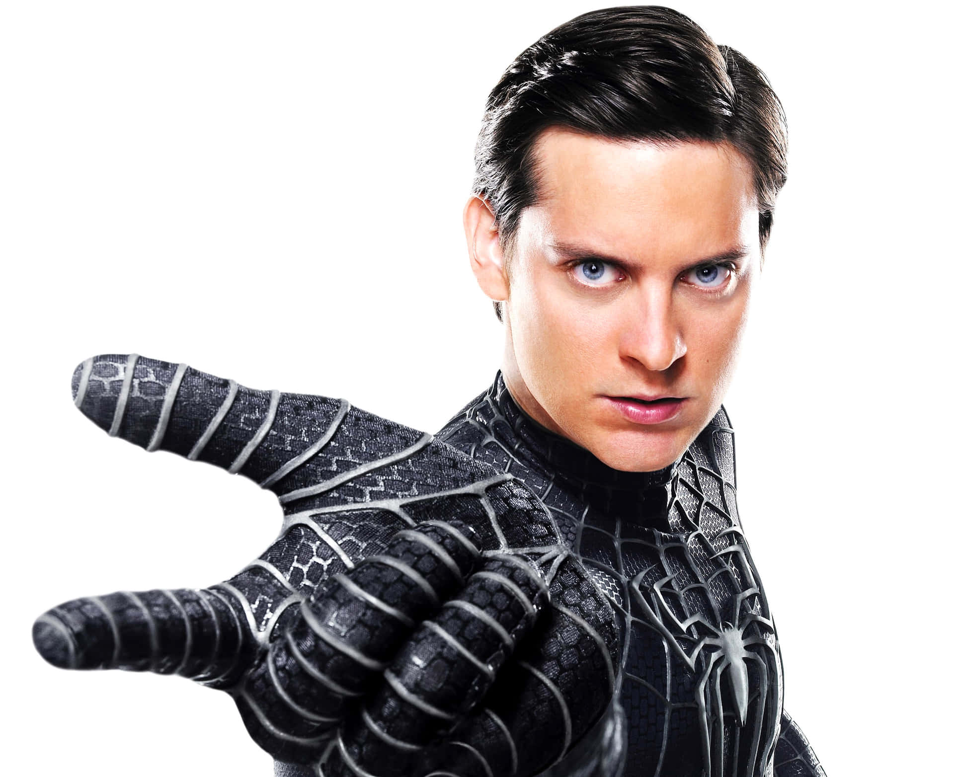 Action-packed Scene From Spider-man 3 Featuring Spider-man Web-swinging Through The City Background