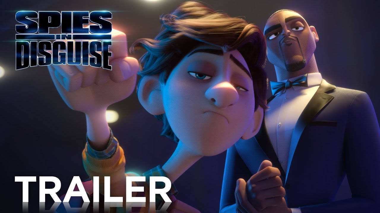 Action-packed Scene From The Animated Film, Spies In Disguise. Background