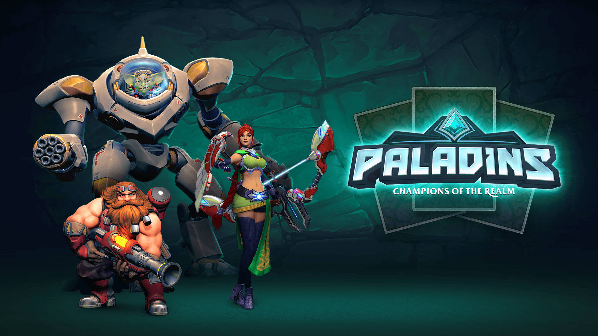 Action-packed Showdown Featuring Ruckus, Barik And Cassie From Paladins