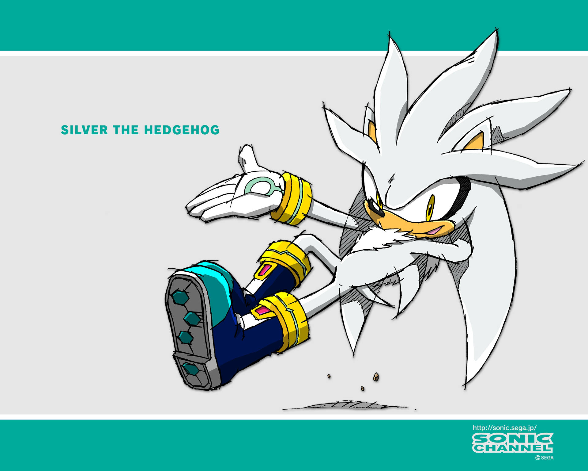 Action-packed Silver The Hedgehog Background