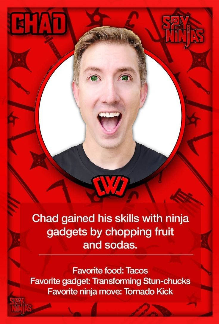 Action-packed Spy Ninja Chad In Vivid Red Backdrop Background