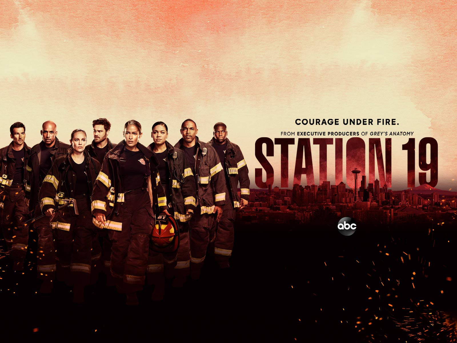 Action-packed Station 19 Promotional Poster Background