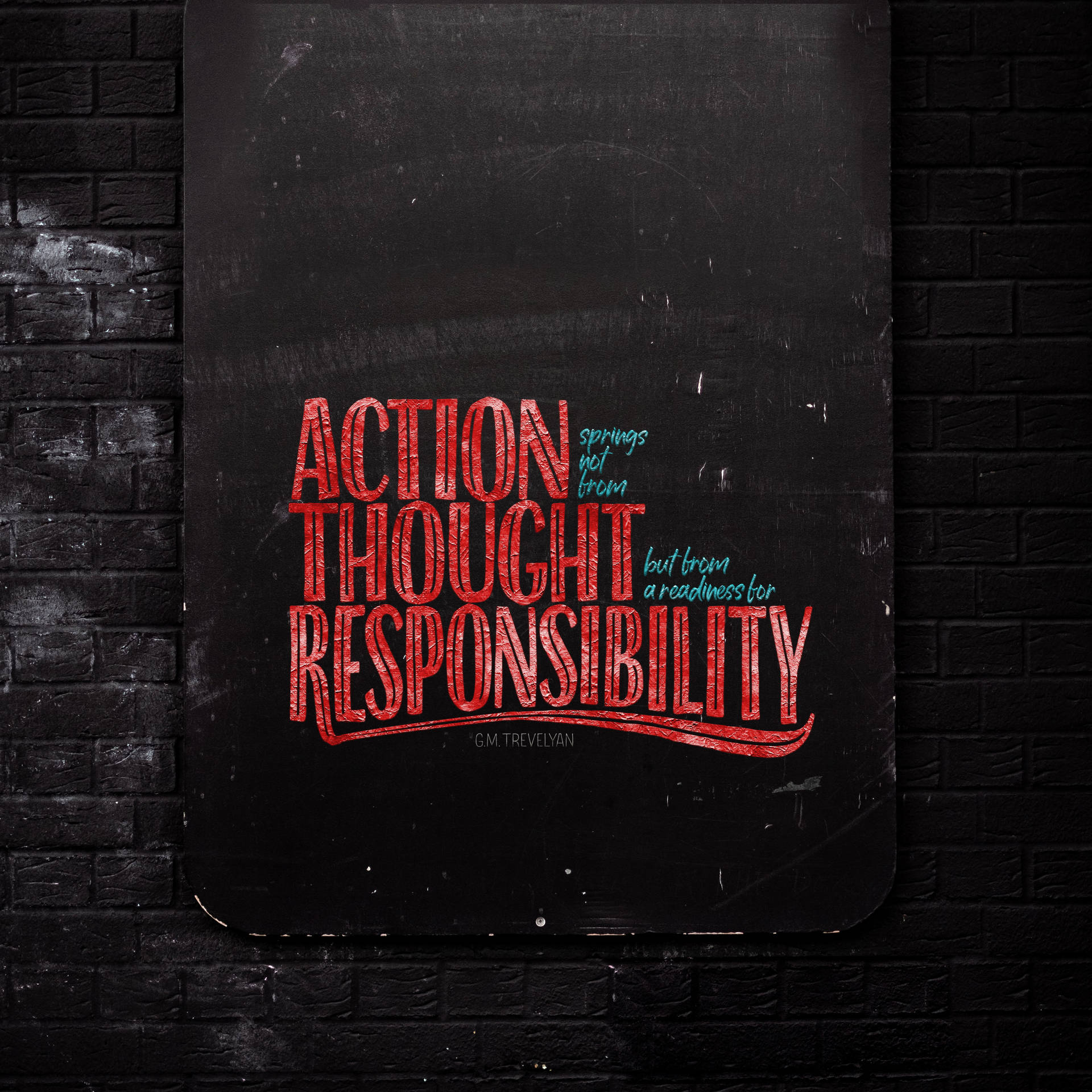 Action Thought Responsibility Quotes Background