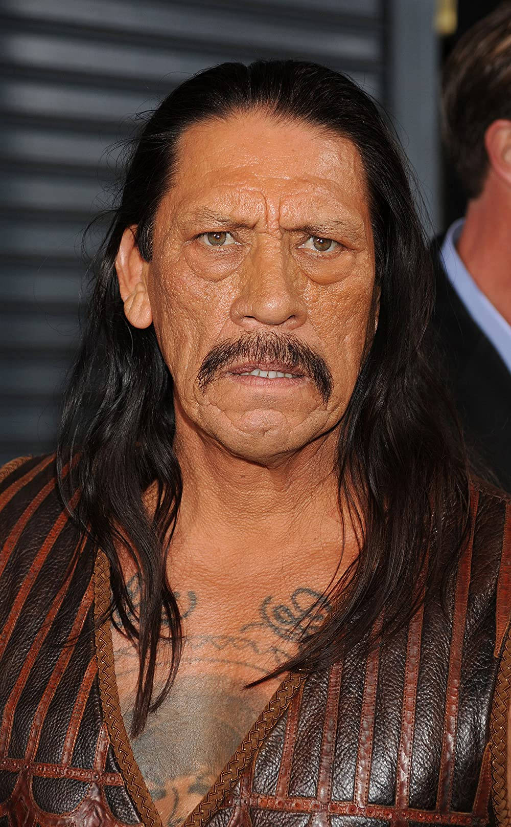 Actor Danny Trejo In Leather Shirt