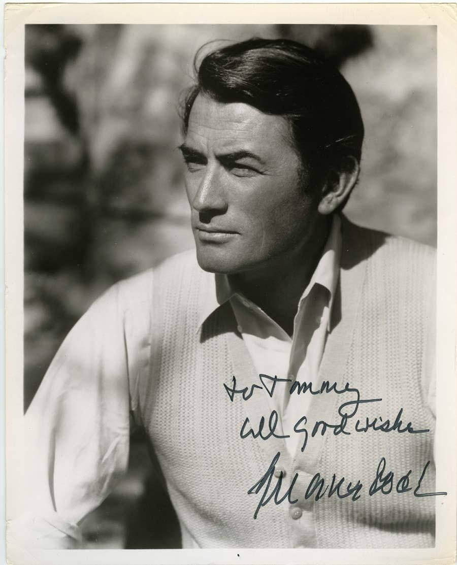 Actor Gregory Peck Autograph Background