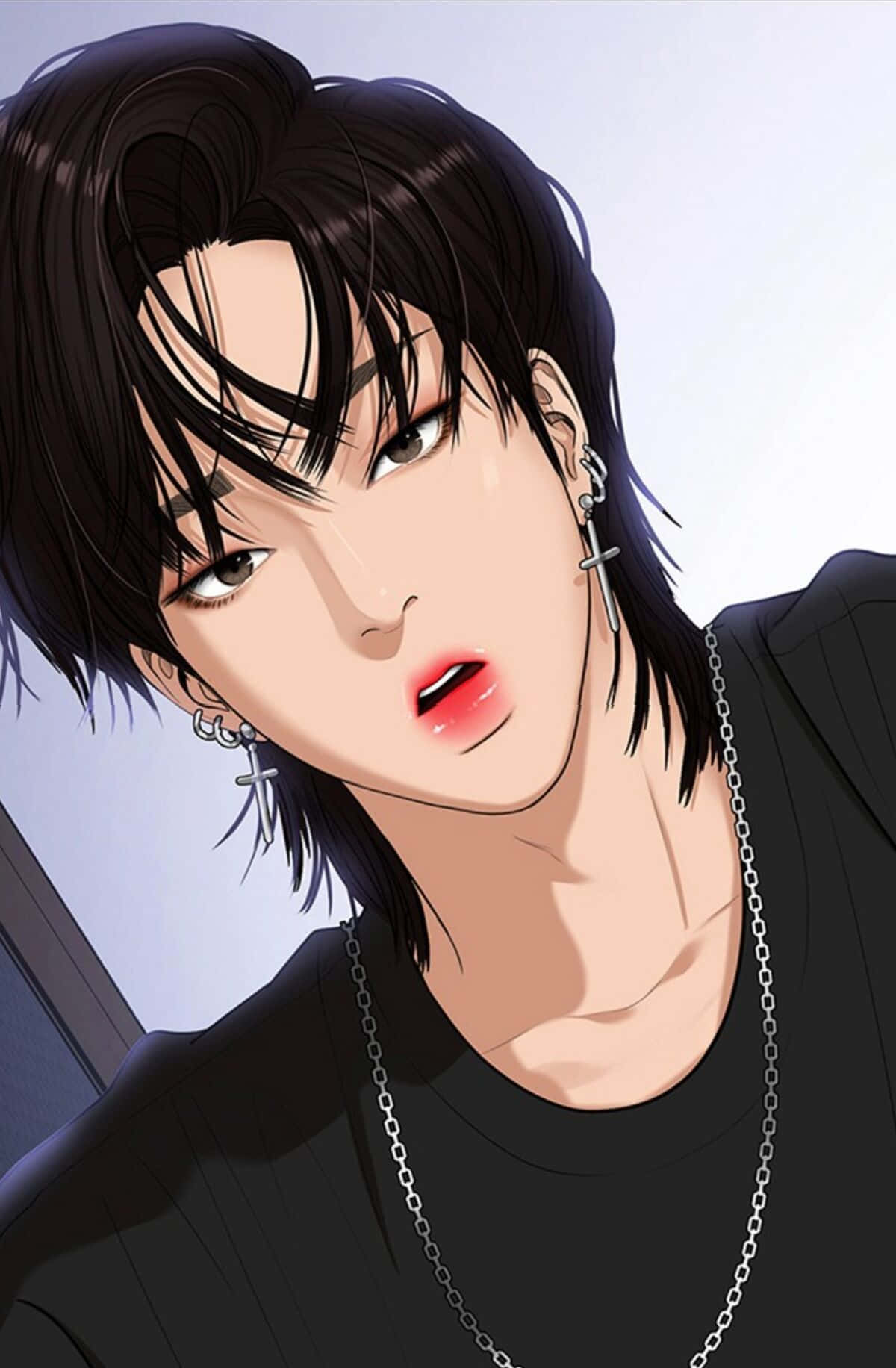 Actor Han Seojun Looks Intense In This Black And White Portrait. Background