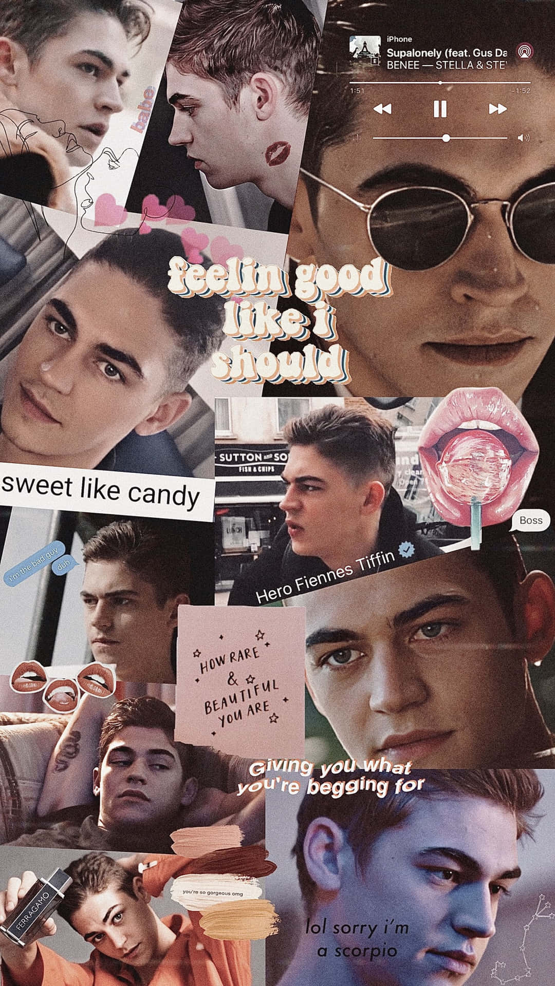 Actor Hero Fiennes Tiffin Playing Hardin Scott Background