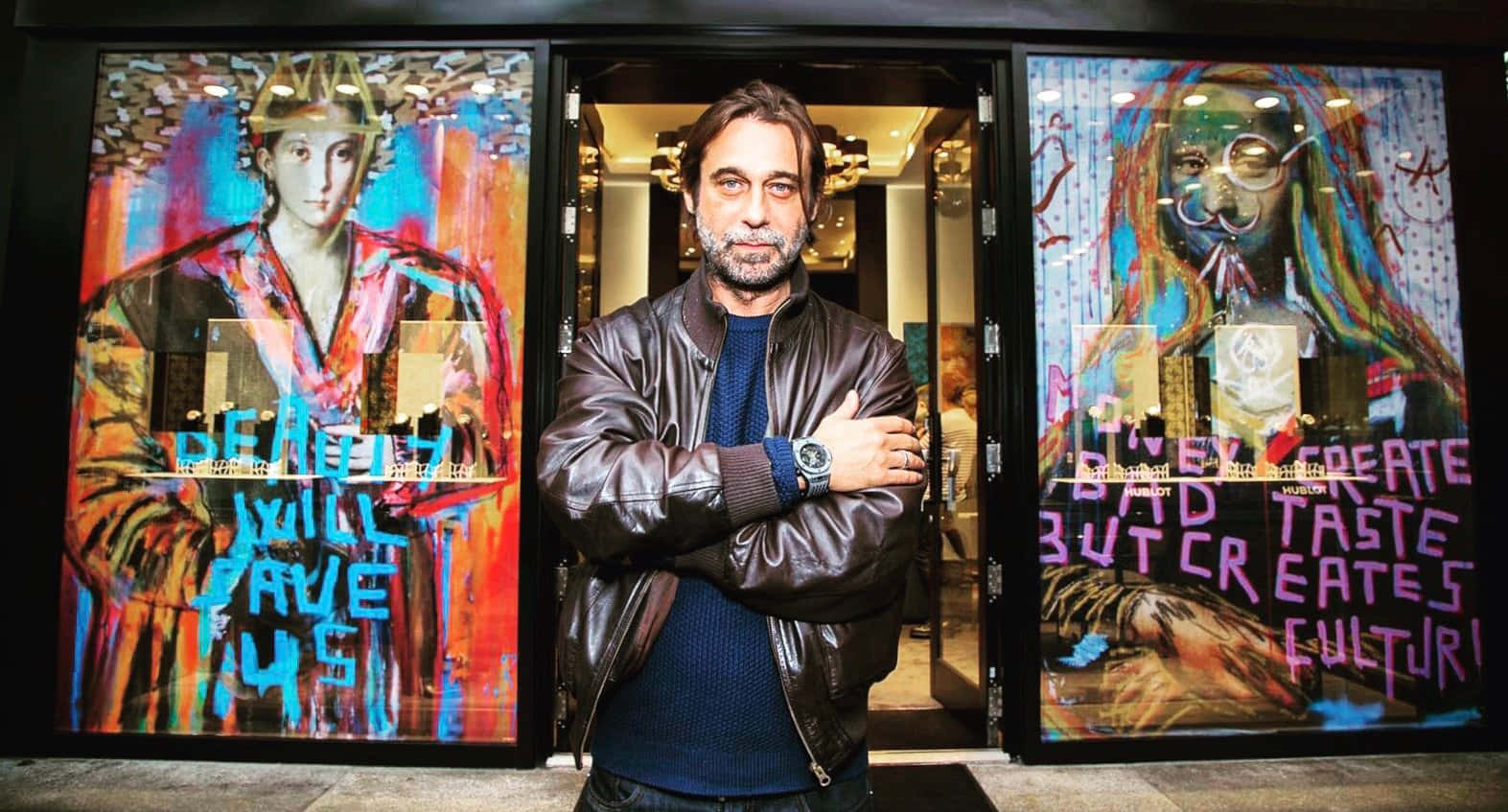 Actor Jordi Mollà Poses At A Film Premiere. Background