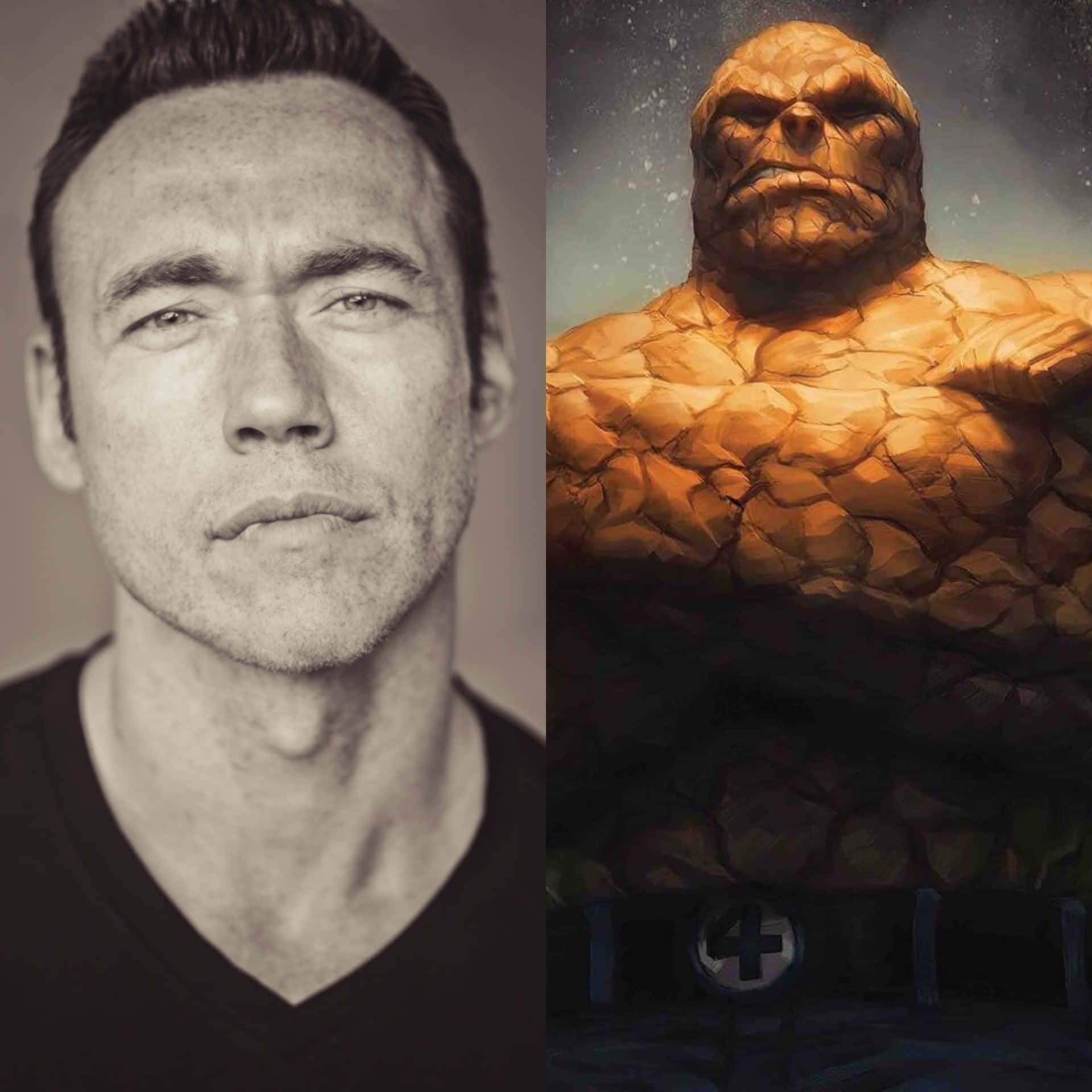 Actor Kevin Durand Captured In A Stern And Powerful Pose Background