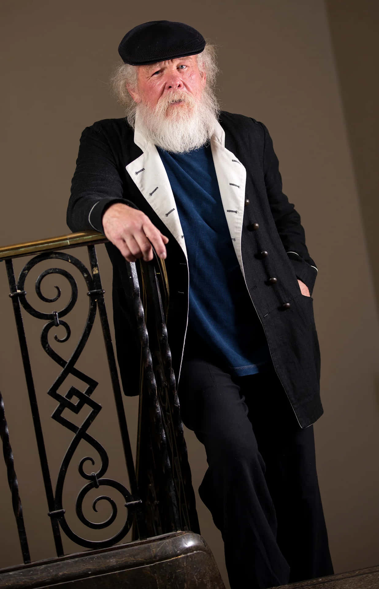 Actor Nick Nolte Lightly Smiling