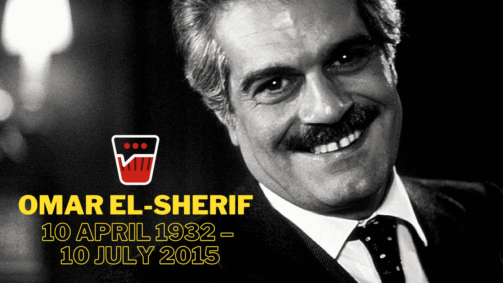 Actor Omar Sharif Death Poster Background