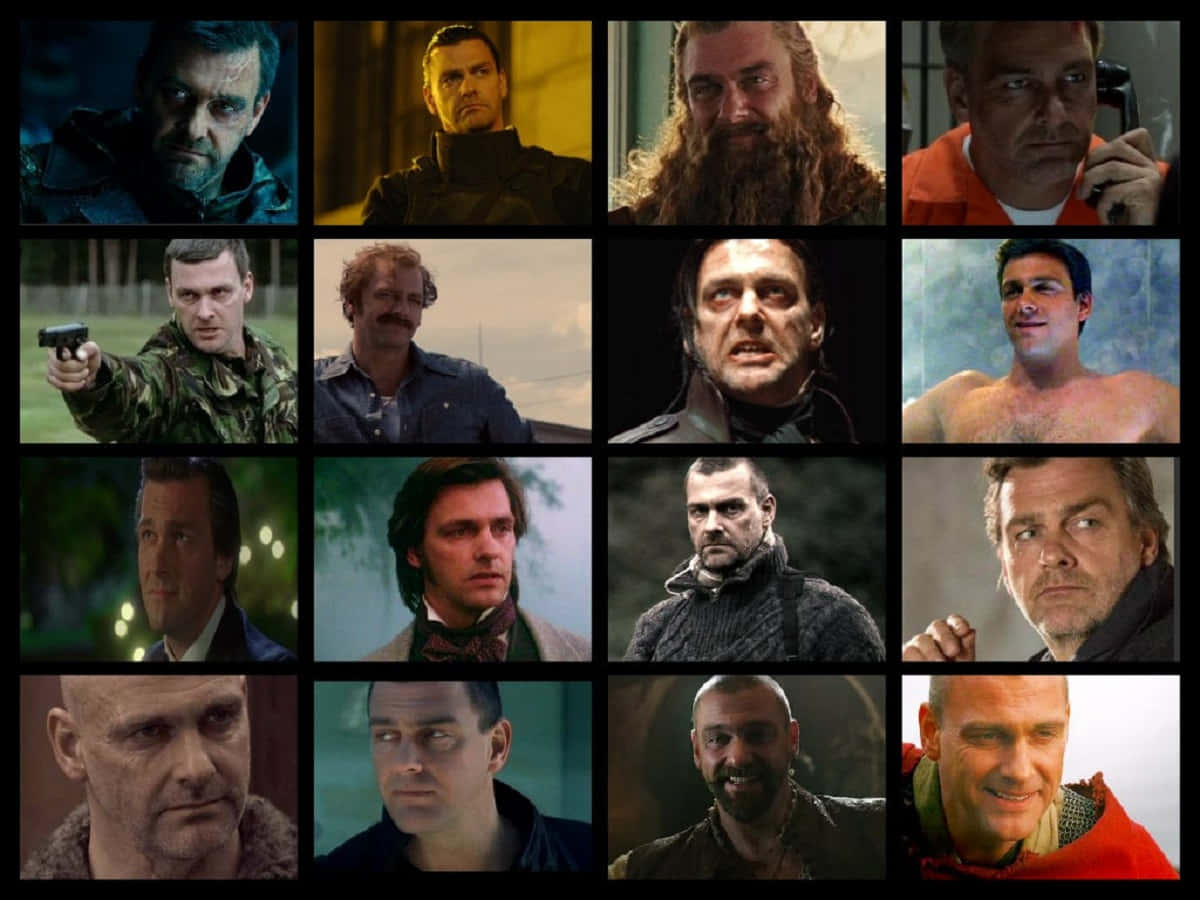 Actor Ray Stevenson In A Film Set Background