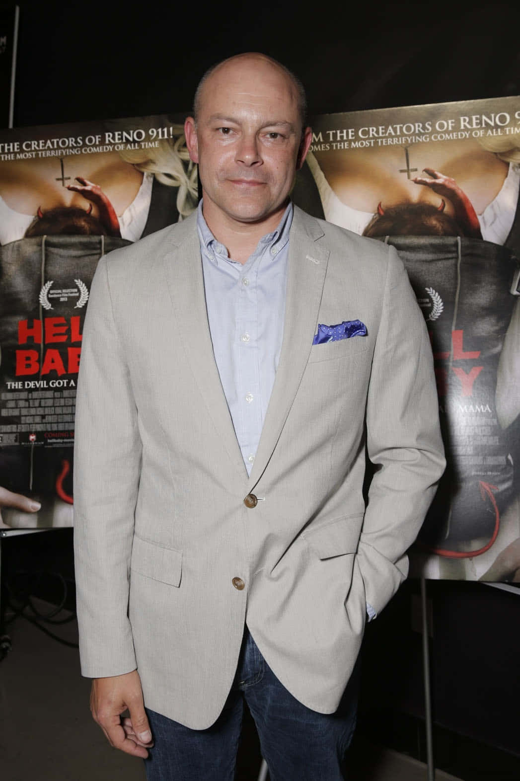 Actor Rob Corddry Strikes A Goofy Pose Background